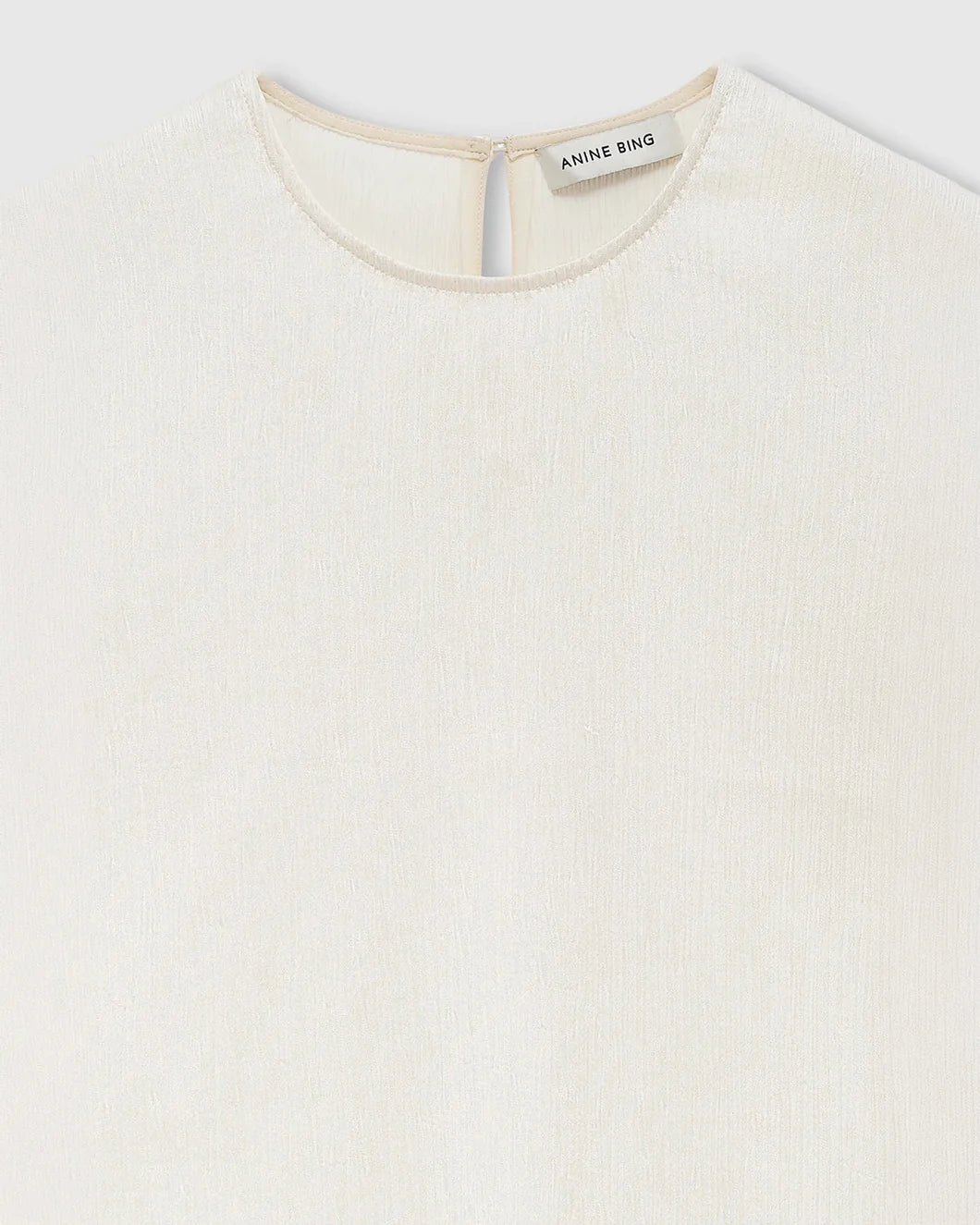 ANINE BING malia top cream front detail