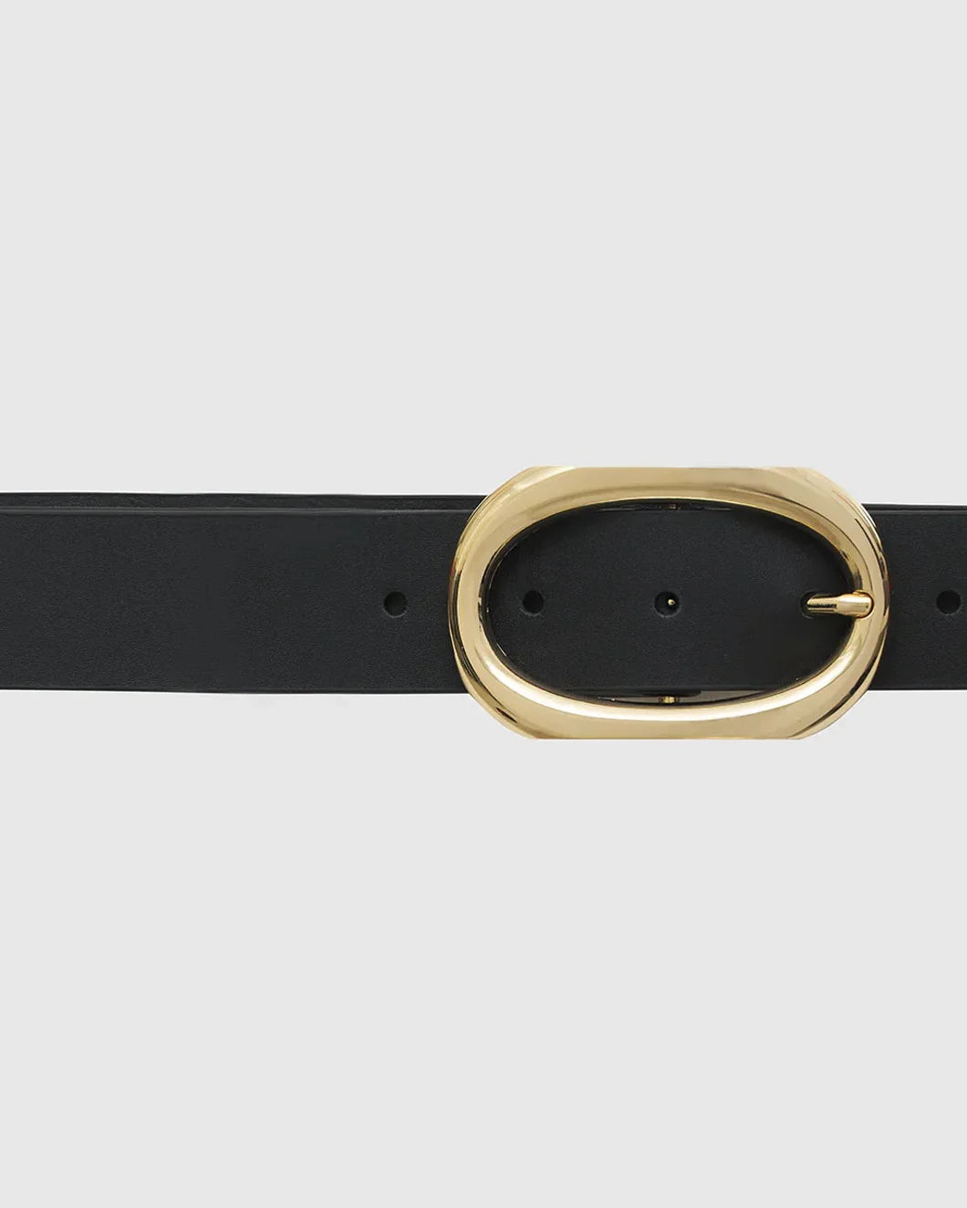 ANINE BING small signature link belt gold/black front detail