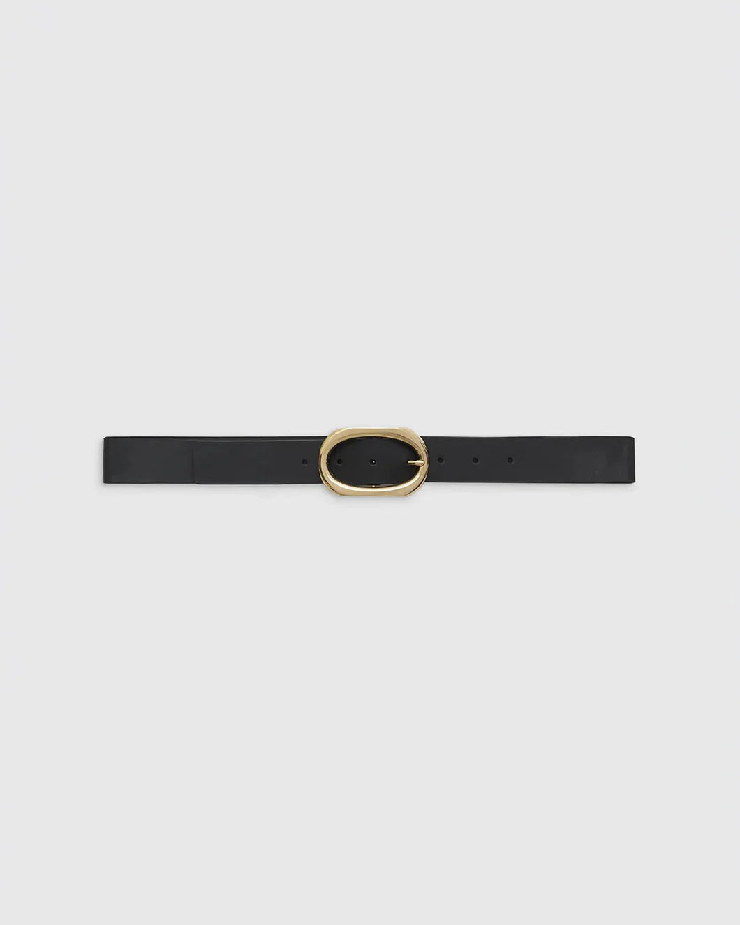 ANINE BING small signature link belt gold/black front
