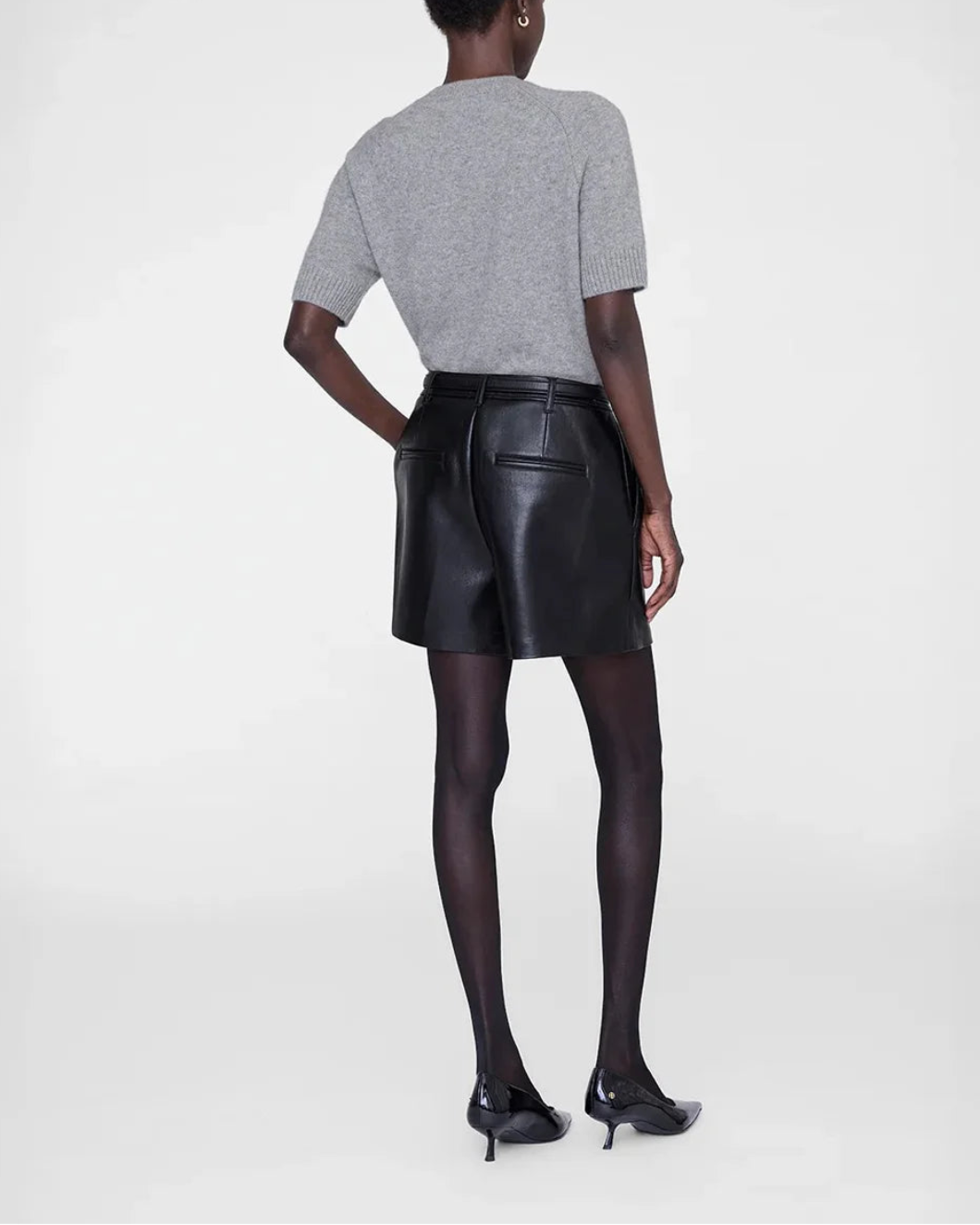 ANINE BING trent short black on figure back