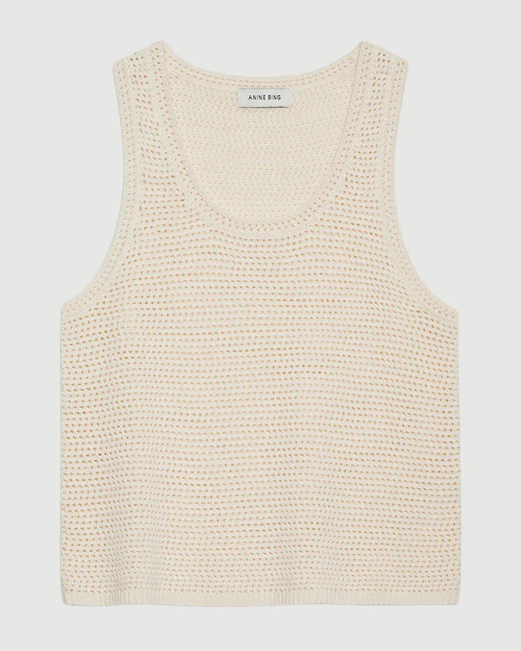 ANINE BING Arie tank ivory isolated