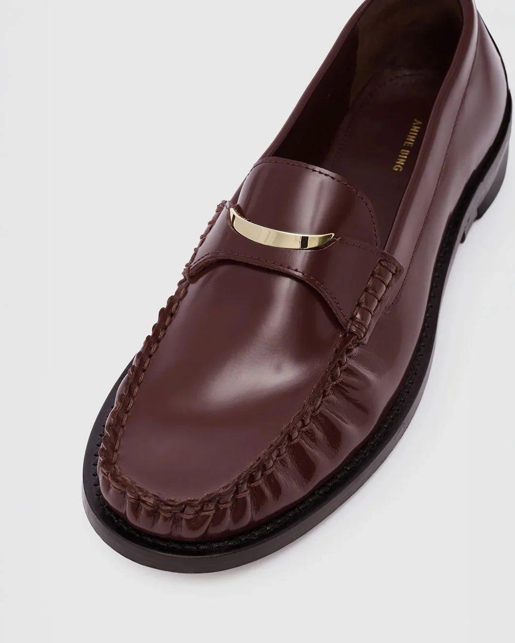 ANINE BING Amoc Loafer red front detail