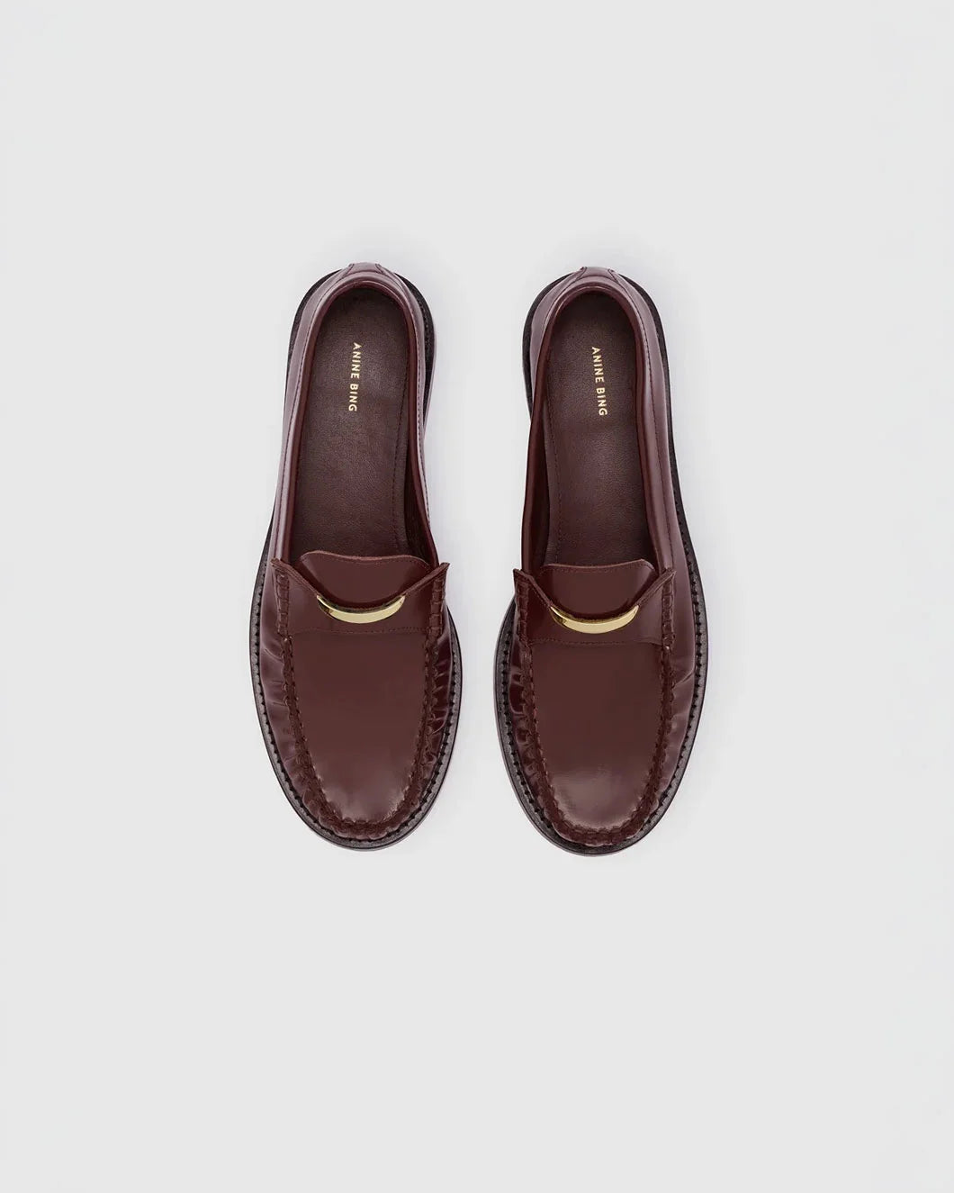 ANINE BING Amoc Loafer red front