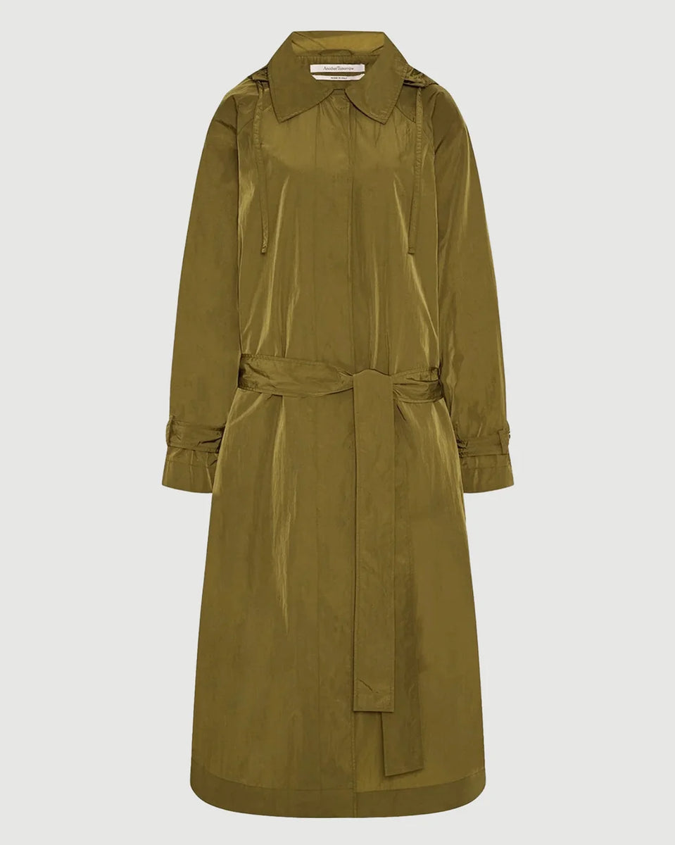Another Tomorow Recycled Nylon Trench | SHOWROOM