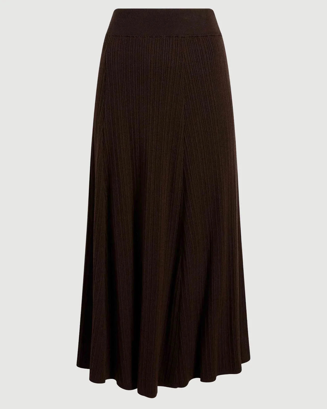 ARGENT rib skirt chocolate isolated