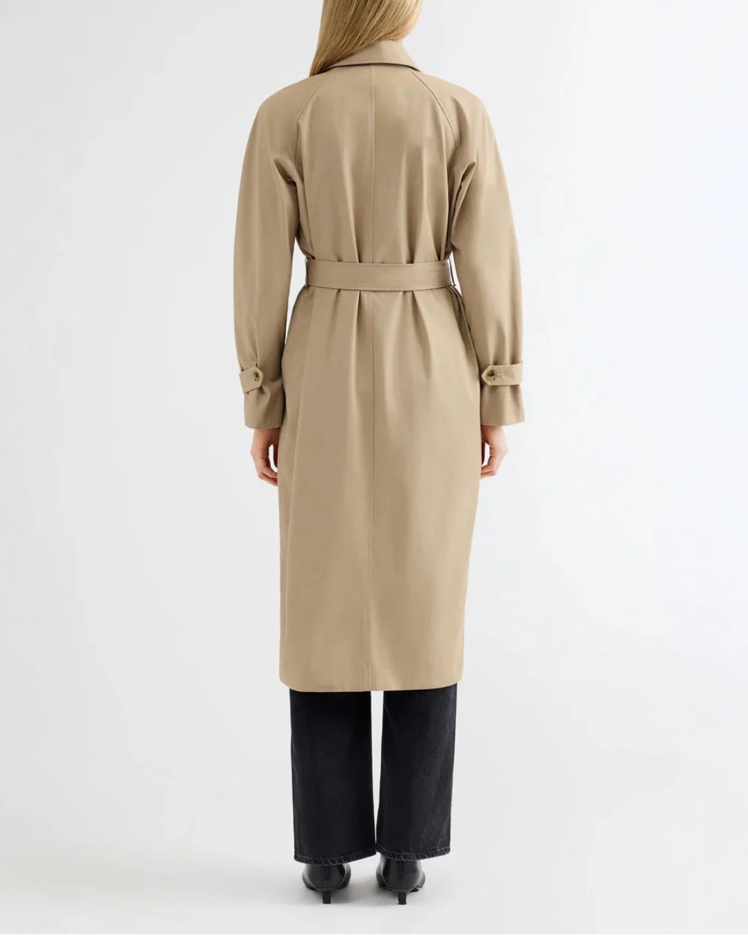 ARGNT trench coat khaki on figure back