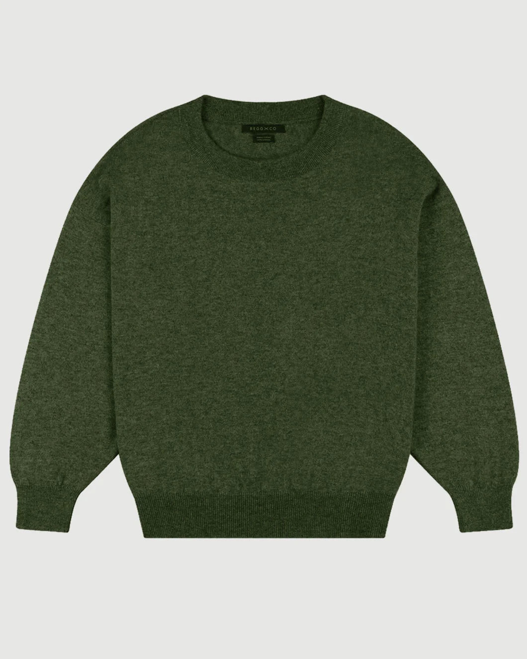 BEGG X CO Iris Crew Sweater Grey loden isolated