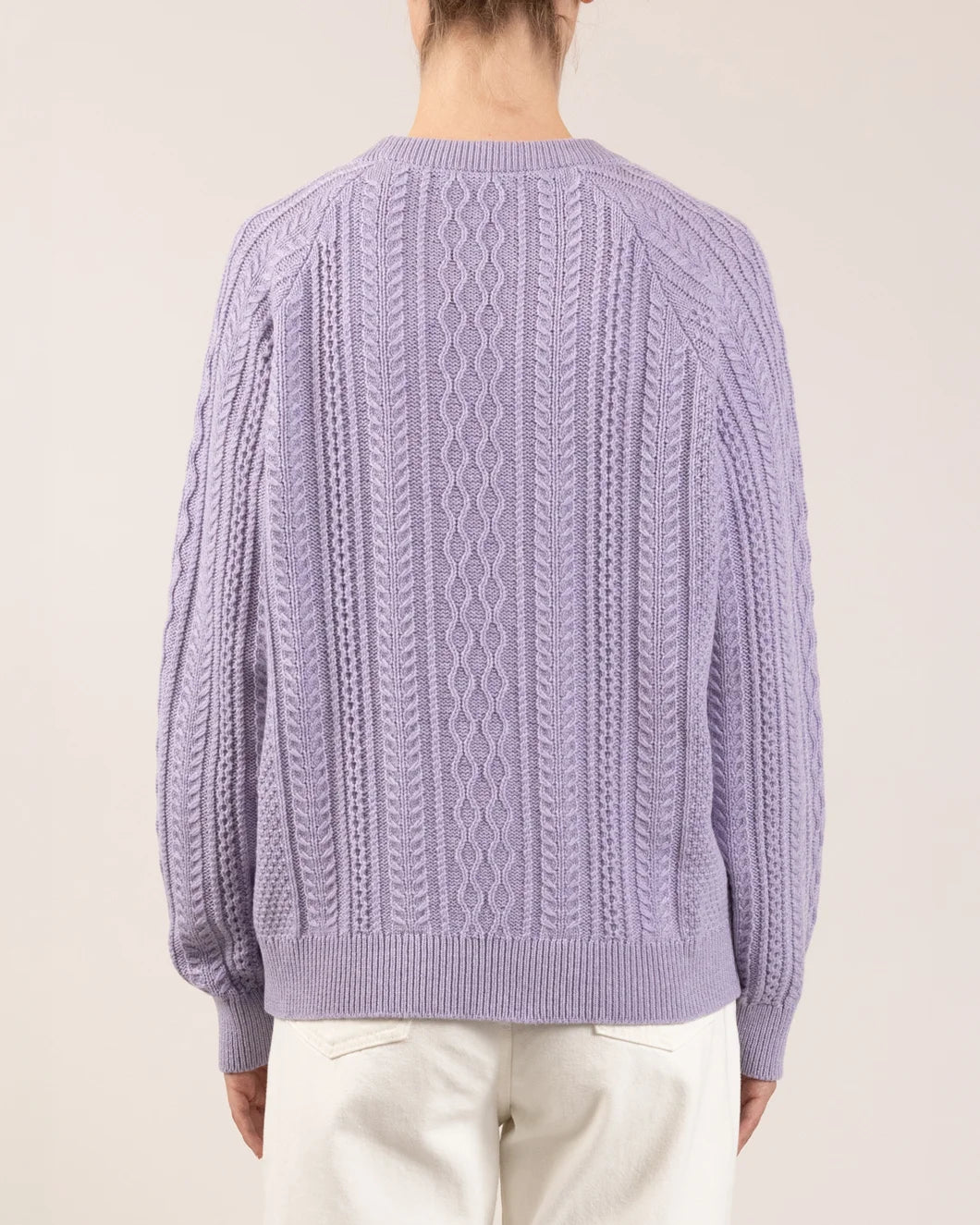 BEGG X CO Maytime Isla Sweater lavandula on figure back