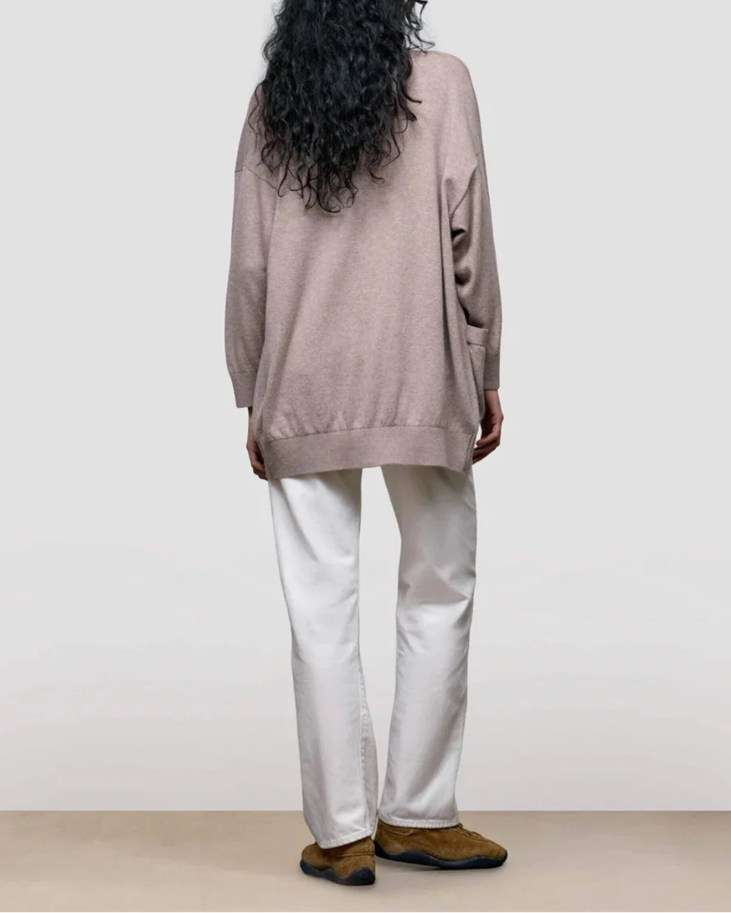 BEGG X CO kris cardigan beige on figure back