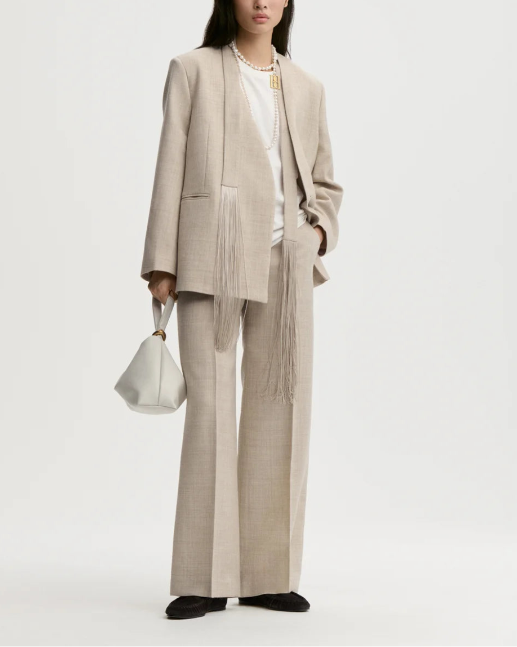 BY MALENE BIRGER rosabella trouser beige on figure front