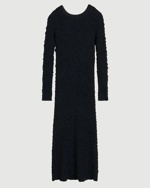 venus black dress VENUS One-Shoulder Ruffle Dress | Black