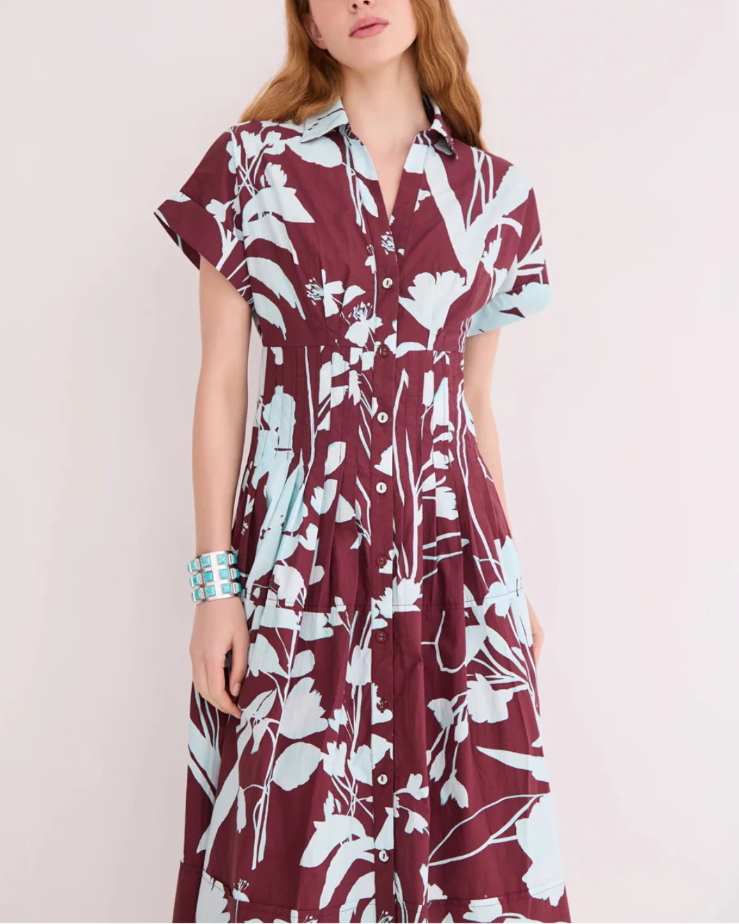 CARA CARA Nash midi dress on figure frnt 1