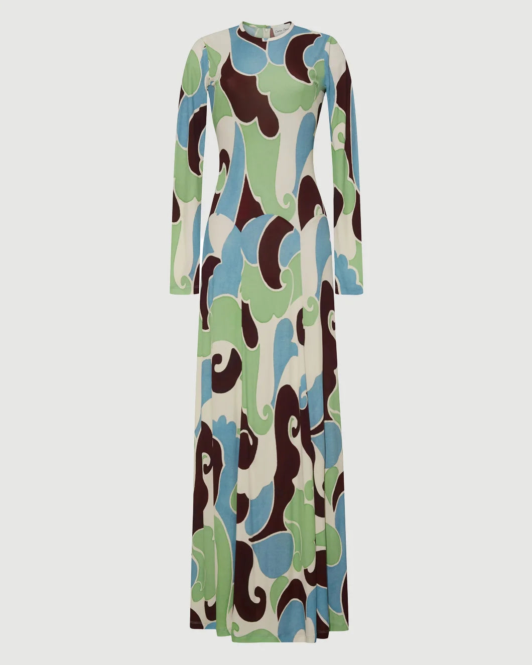 CARA CARA aspen dress petal wave mint front isolated