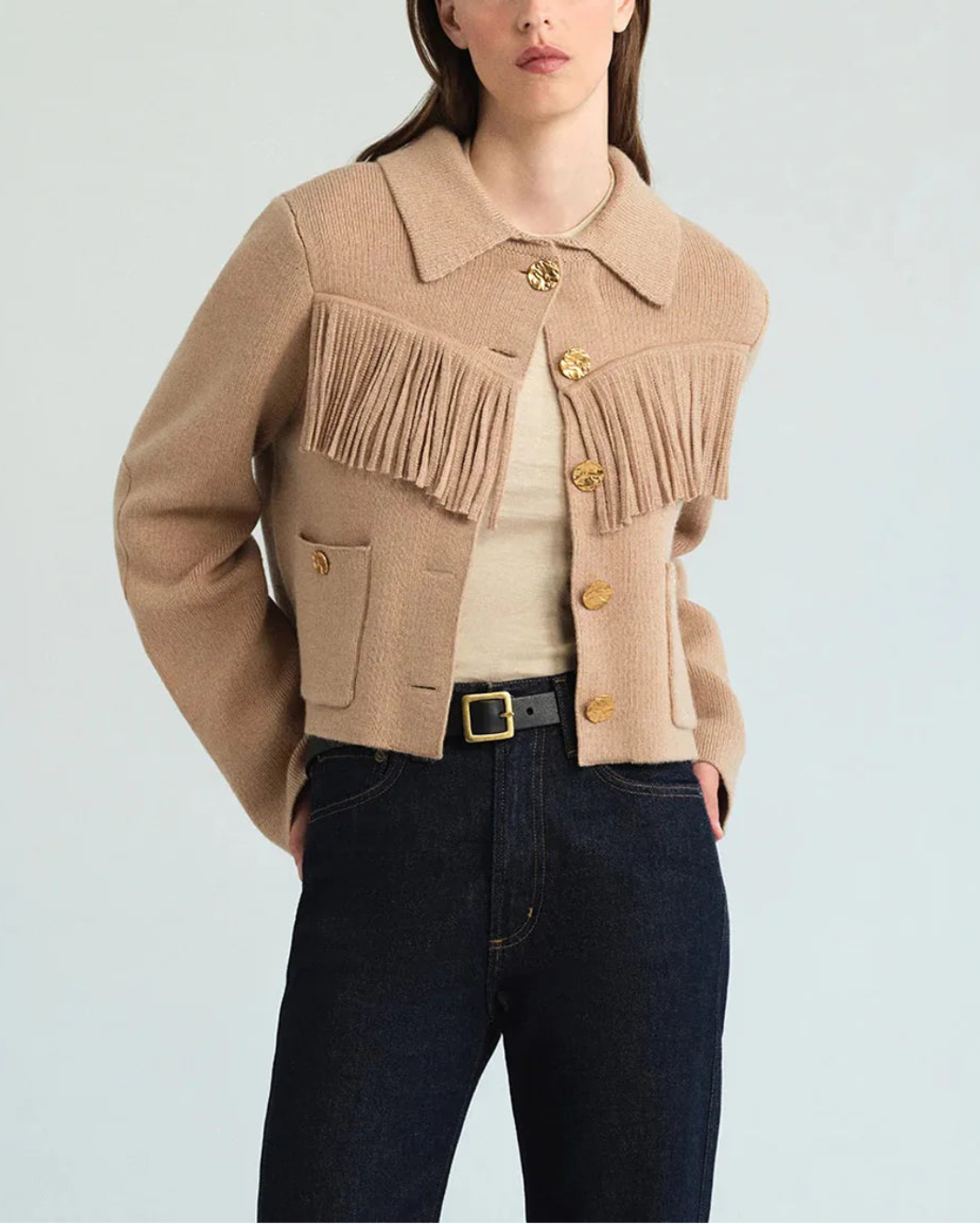 CARA CARA Olymoia jacket carmel on figure front