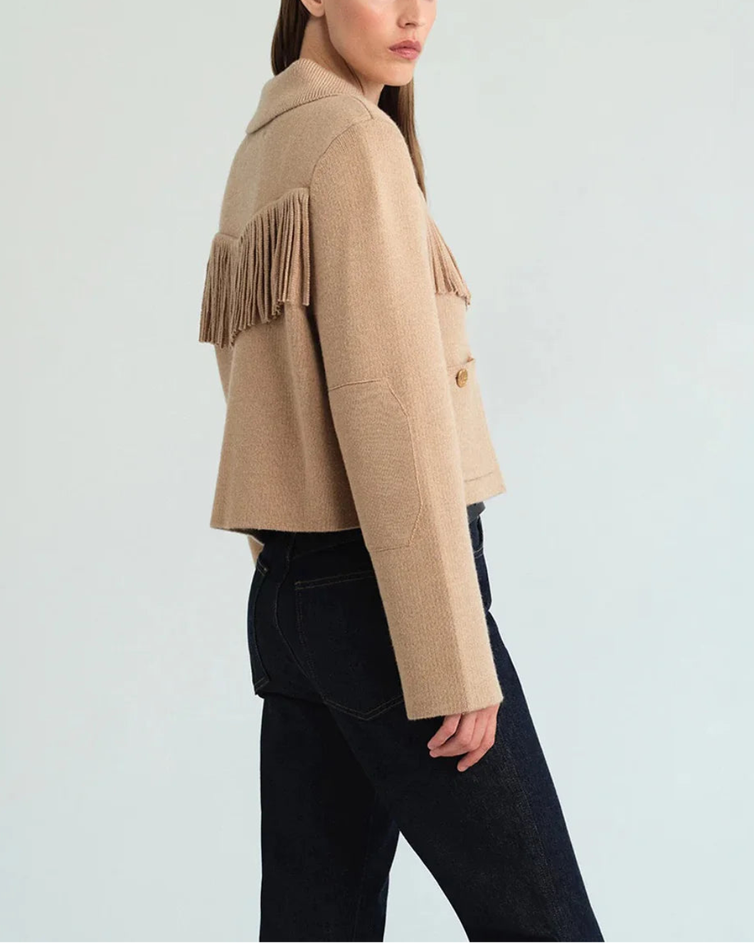 CARA CARA Olymoia jacket carmel on figure side
