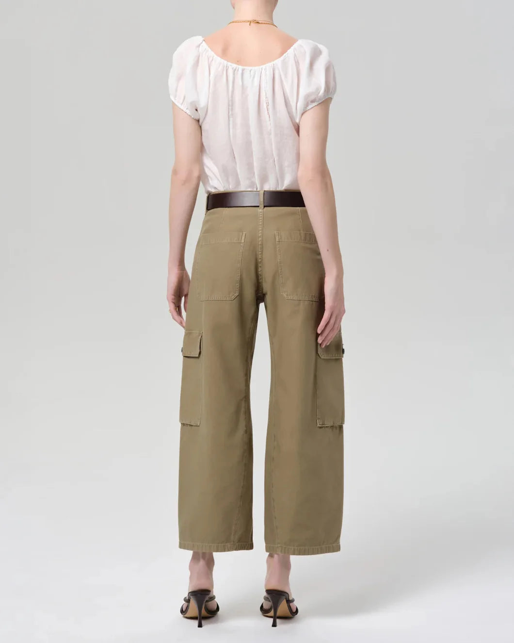 CITIZEN Thassos Utility Pant in bezal on figure back