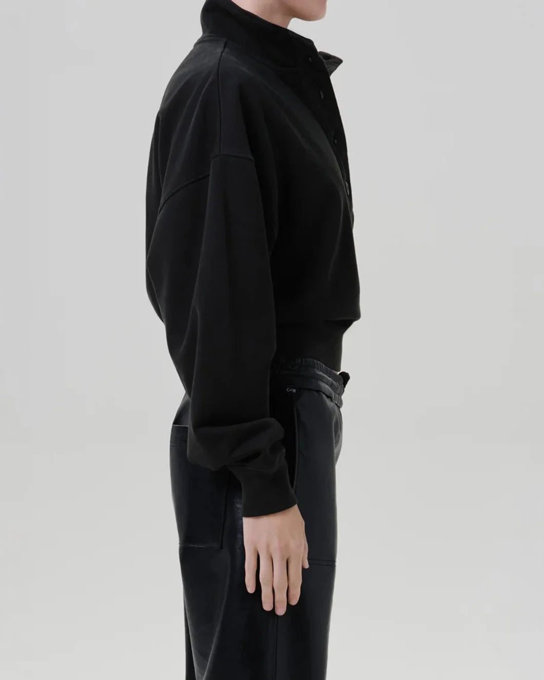 CITIZENS Mirelle Funnel Neck juniper on figure side