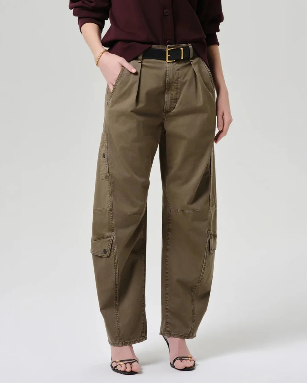 CITIZENS OF HUMANITY flight pant green on figure front