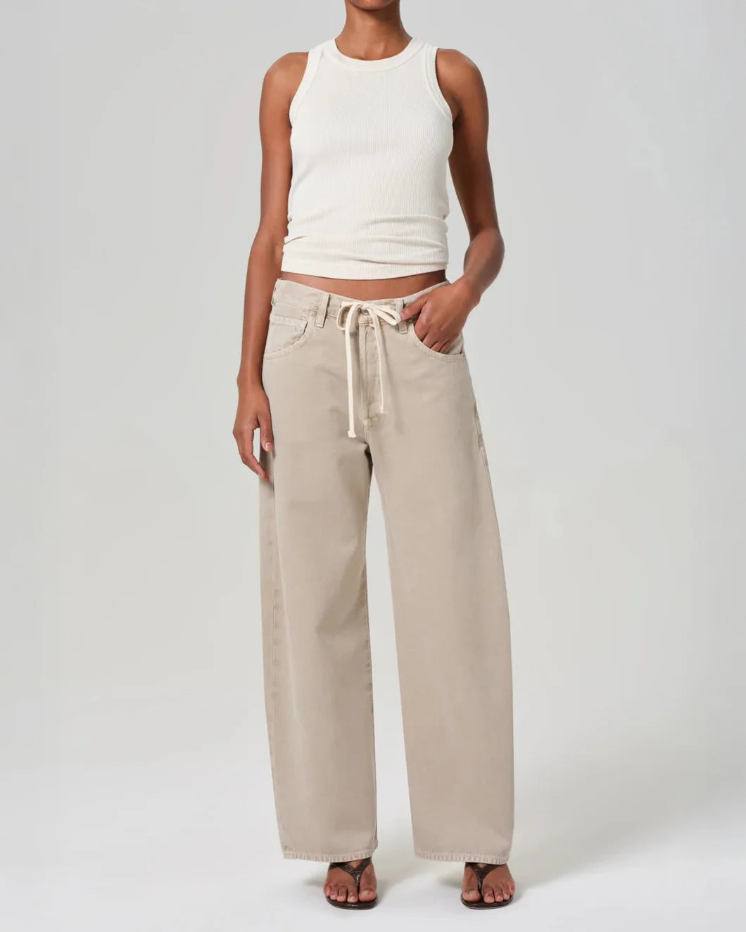 CITIZENS brynn trouser brunished quartz on figure front