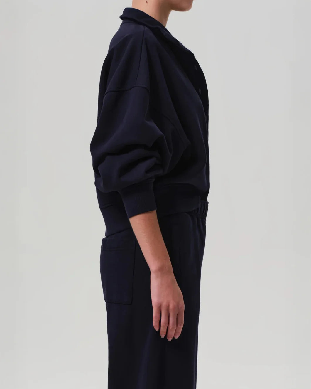 CITIZENS mirelle funnel neck navy on figure side