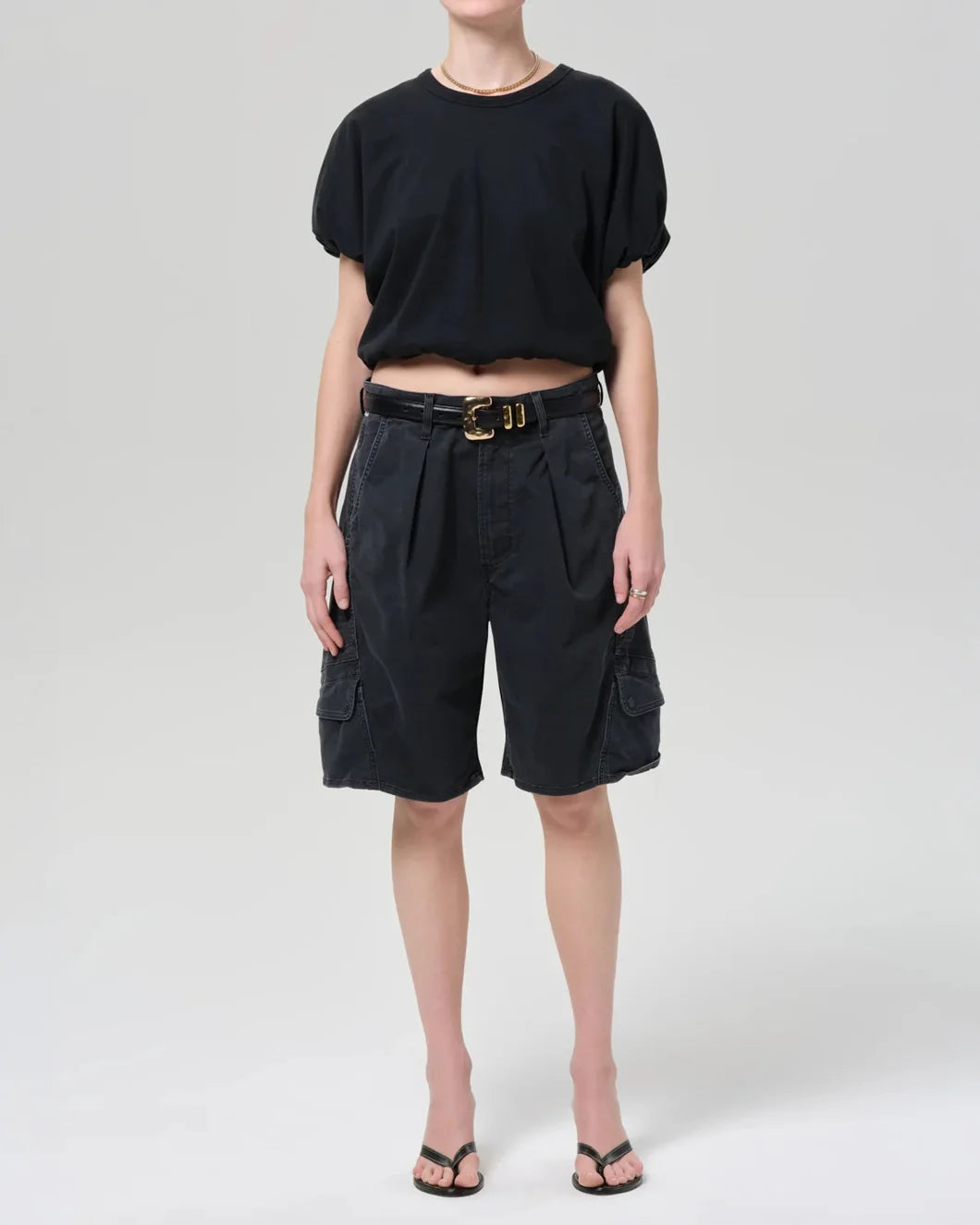 CITIZENS Gia Bubble Tee WBLK on figure front 1