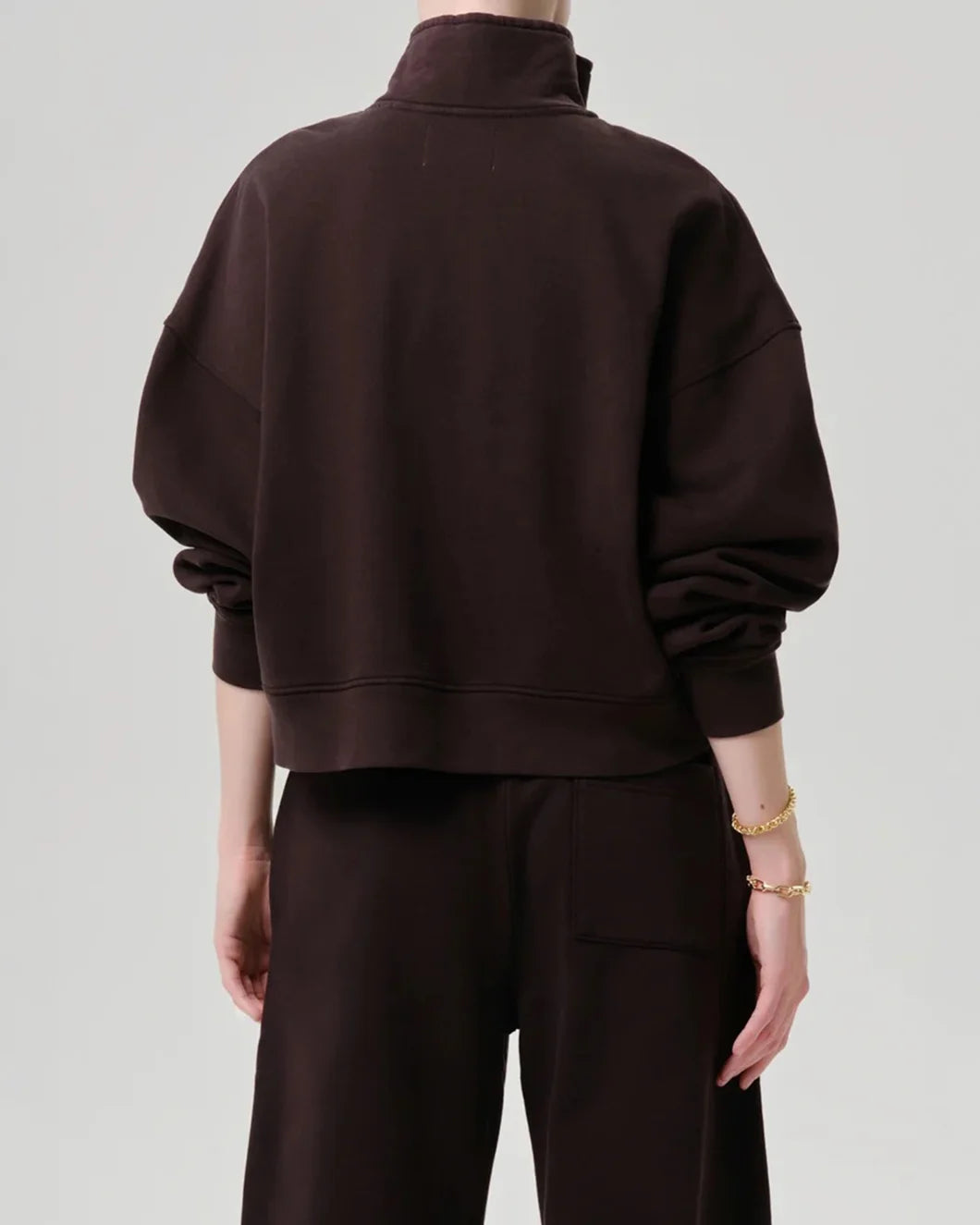 CITIZENS Mirelle Funnel Neck Chocolate on figure back