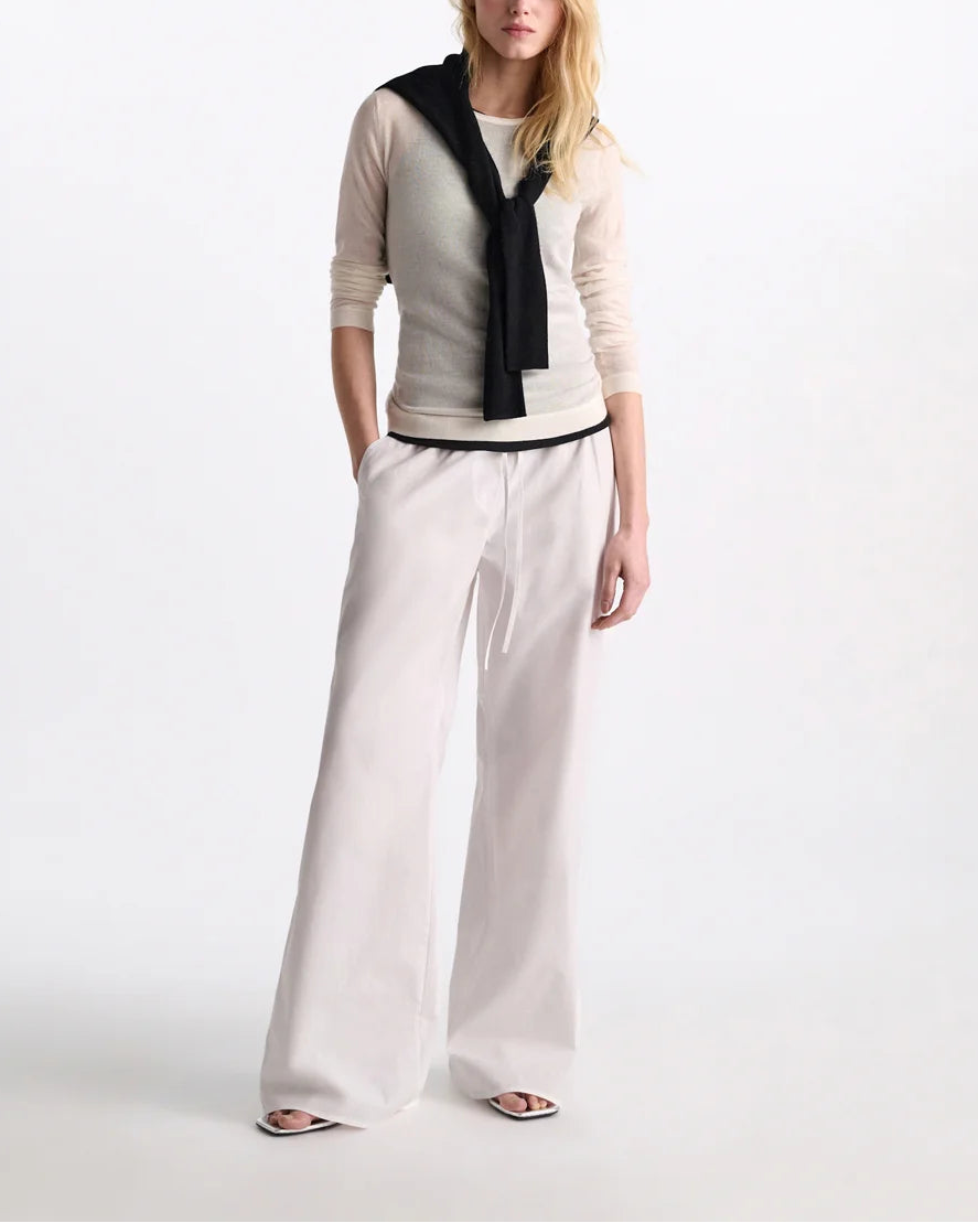 DOROTHEE SCHUMACHER Poplin Power II Pants white on figure front 2