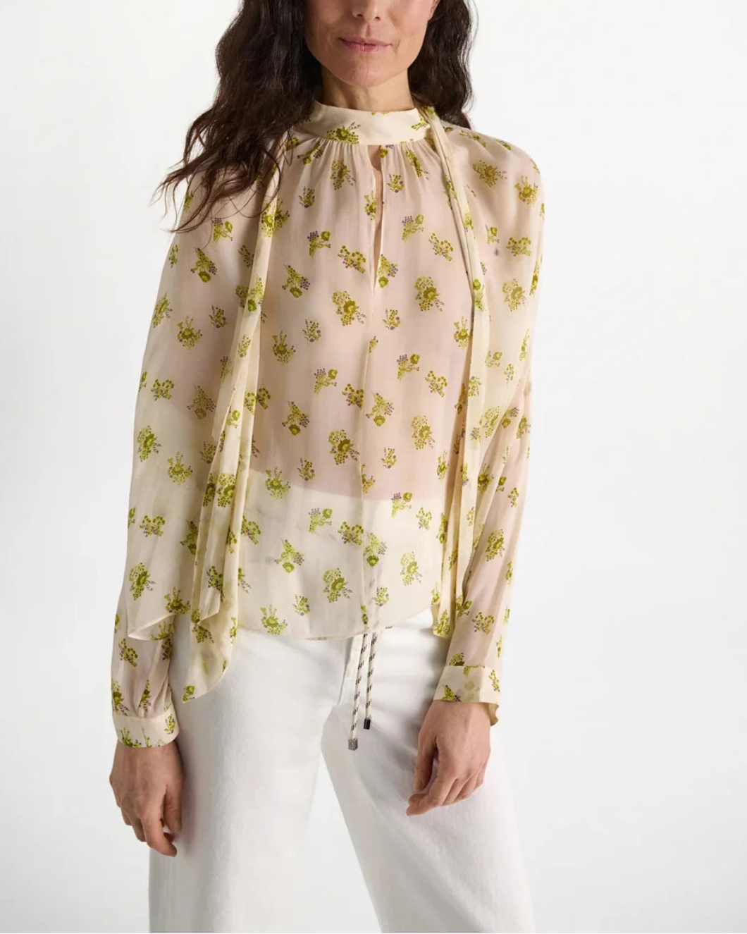 DOROTHEE SCHUMACHER airy daydream blouse lemon on figure front