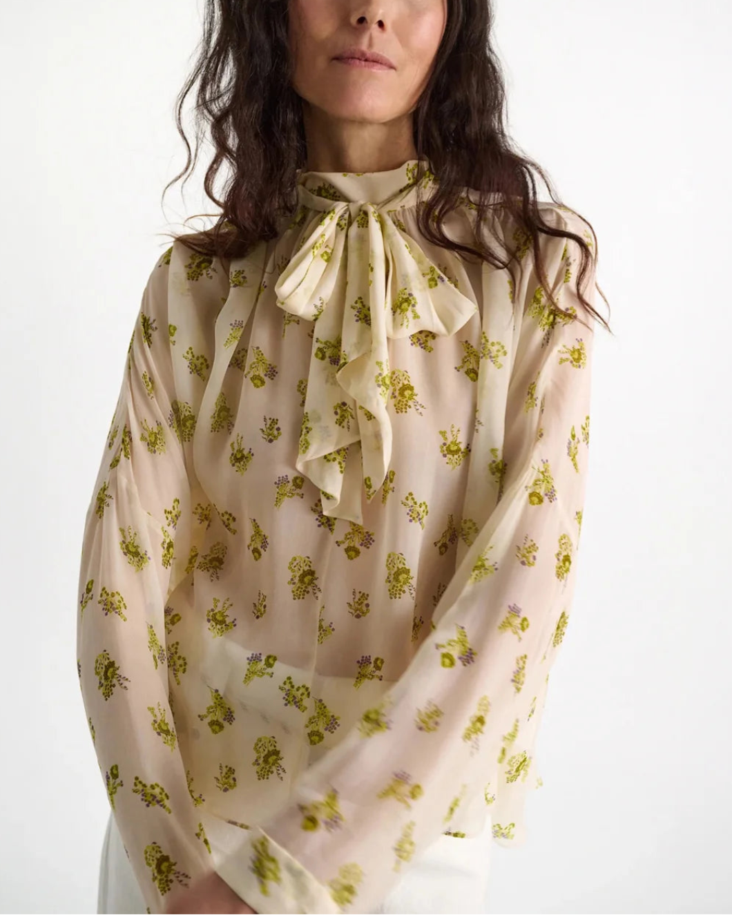 DOROTHEE SCHUMACHER airy daydream blouse lemon on figure front