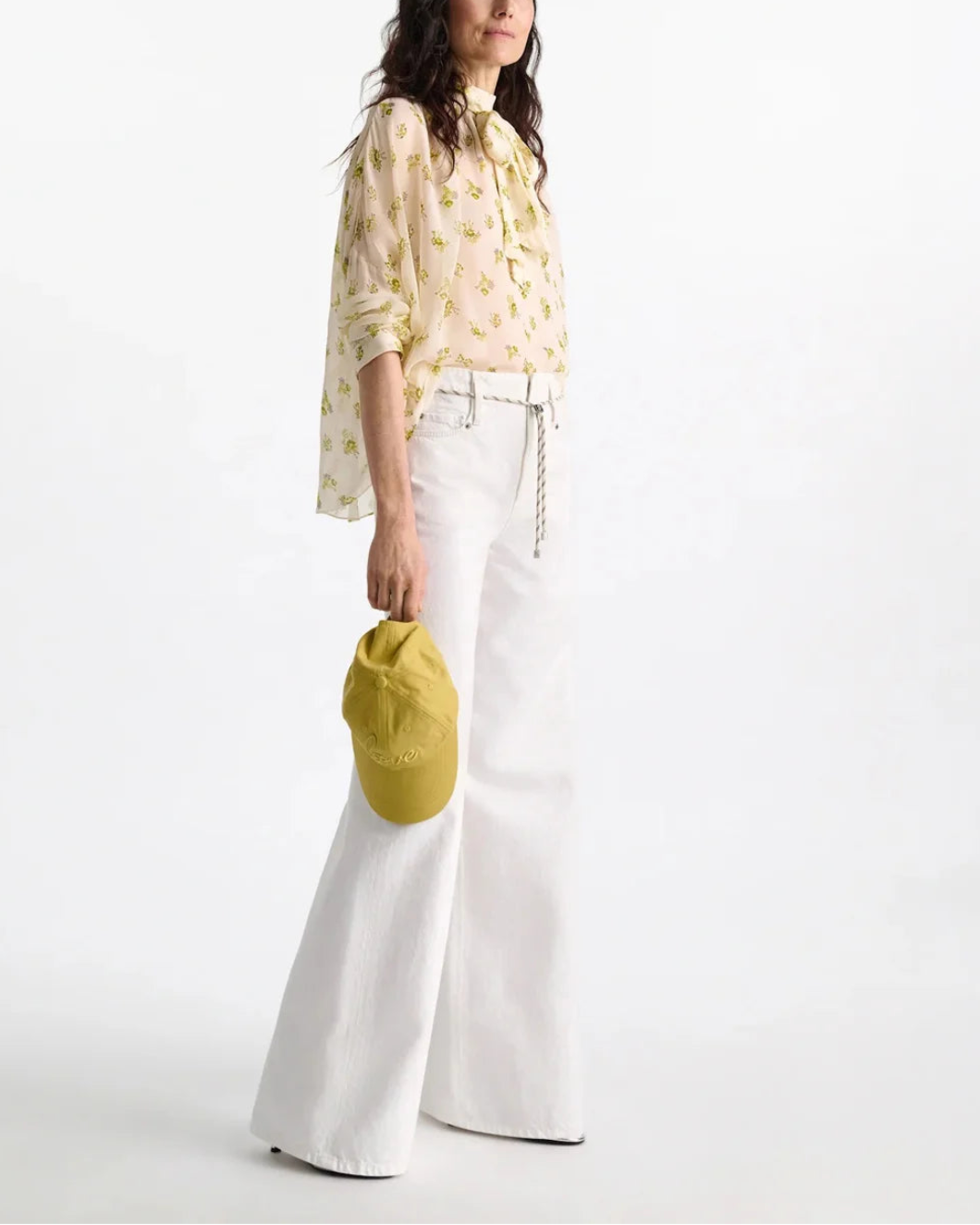 DOROTHEE SCHUMACHER airy daydream blouse lemon on figure side