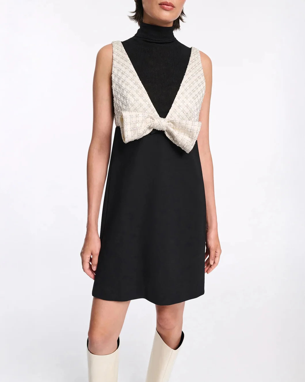 DOROTHEE SCHUMACHER emotional essence dress black white on figure front