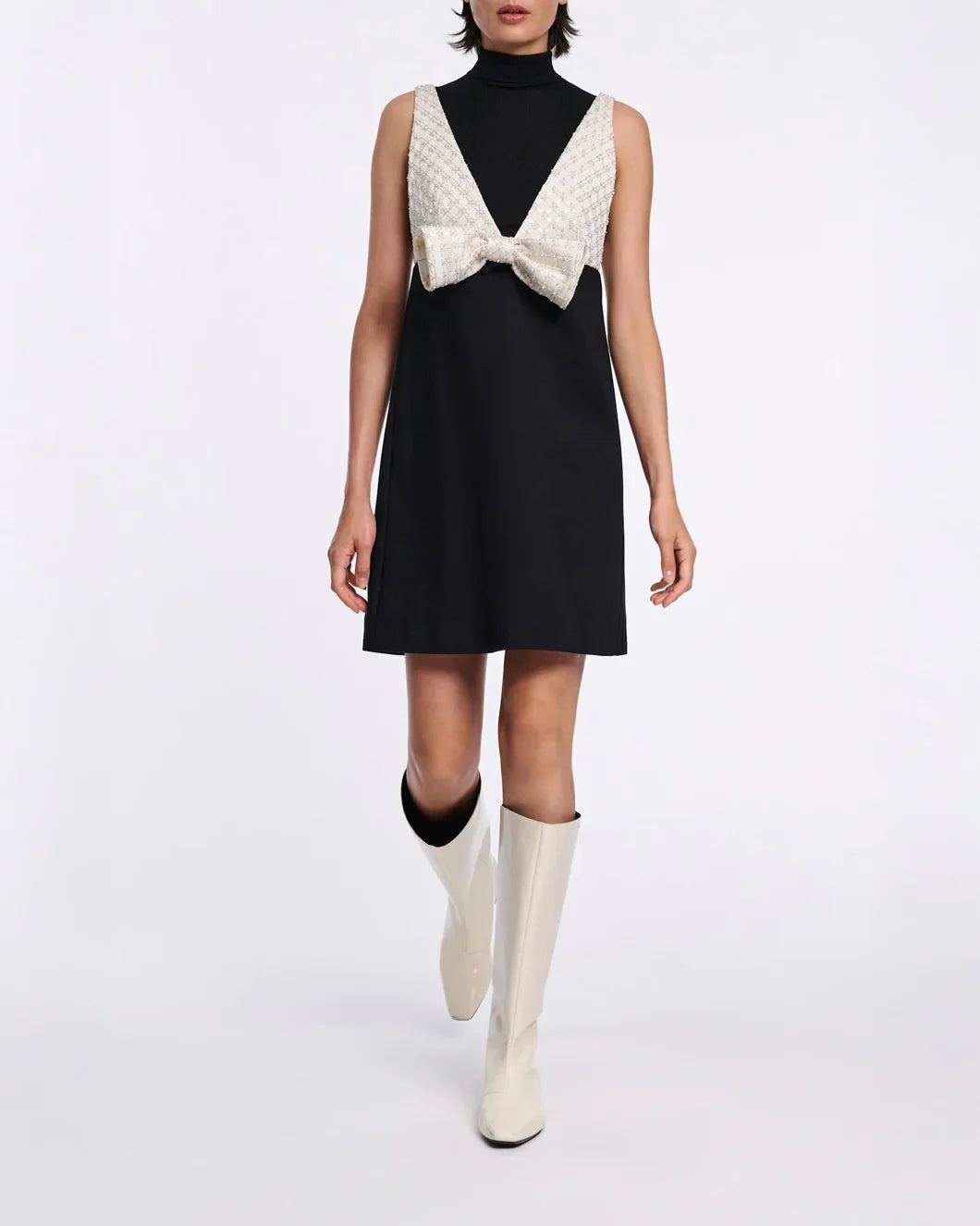 DOROTHEE SCHUMACHER emotional essence dress black white on figure front