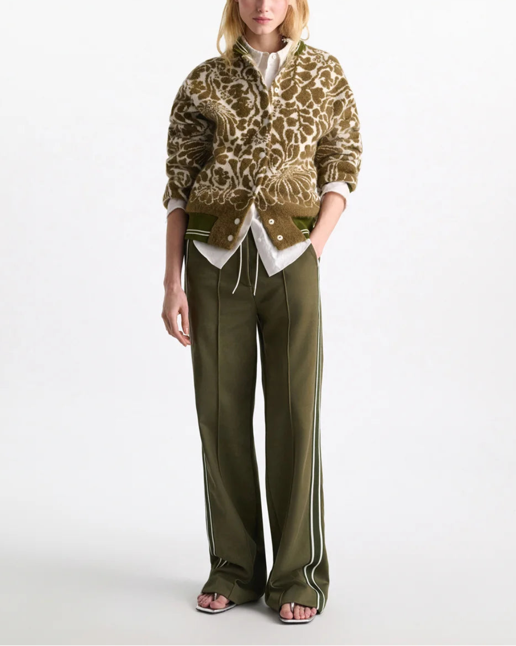 DOROTHEE SCHUMACHER everyday cool pants olive on figure front