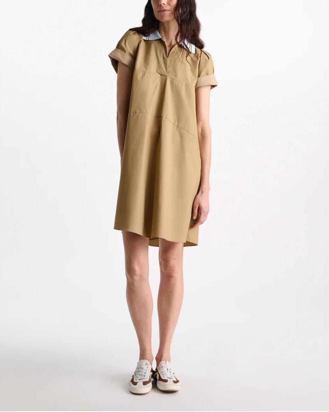 DOROTHEE SCHUMACHER poplin power dress brown on figure front