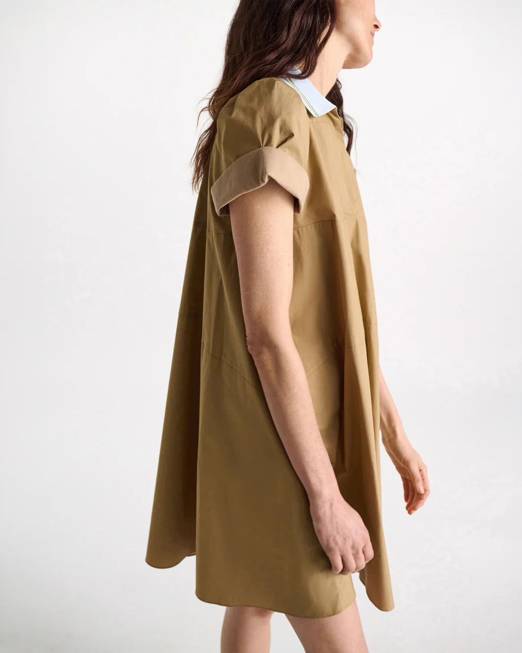 DOROTHEE SCHUMACHER poplin power dress brown on figure side