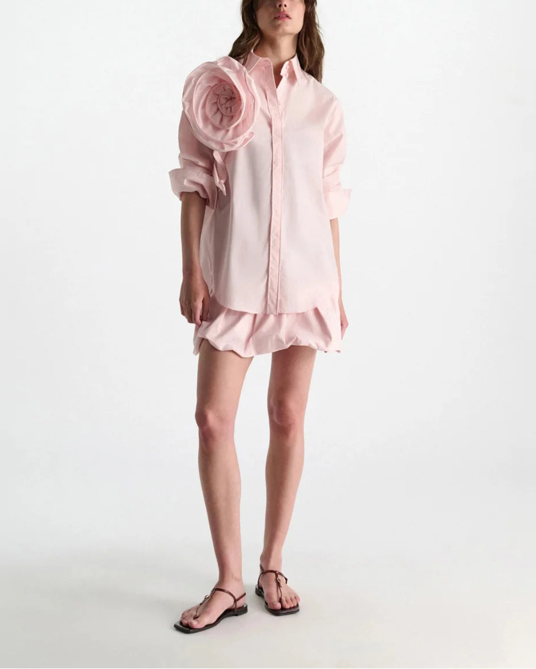 DOROTHEE SHUMACHER Striped Power Blouse on figure front