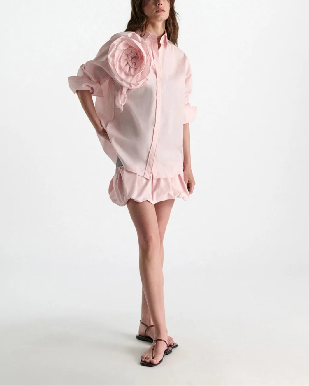 DOROTHEE SHUMACHER Striped Power Blouse on figure side