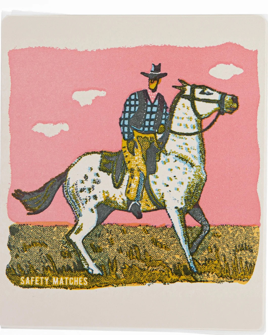 FAIRE Pink cowboy matches  front