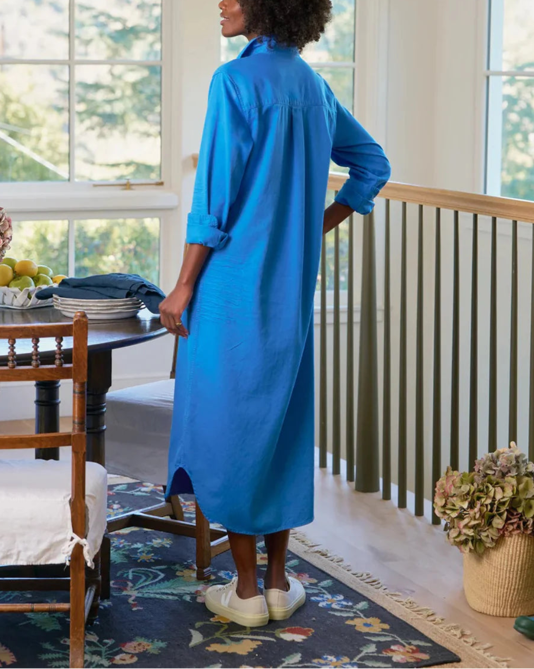 Frank & Eileen Rory Maxi Shirtdress | Lapis Denim