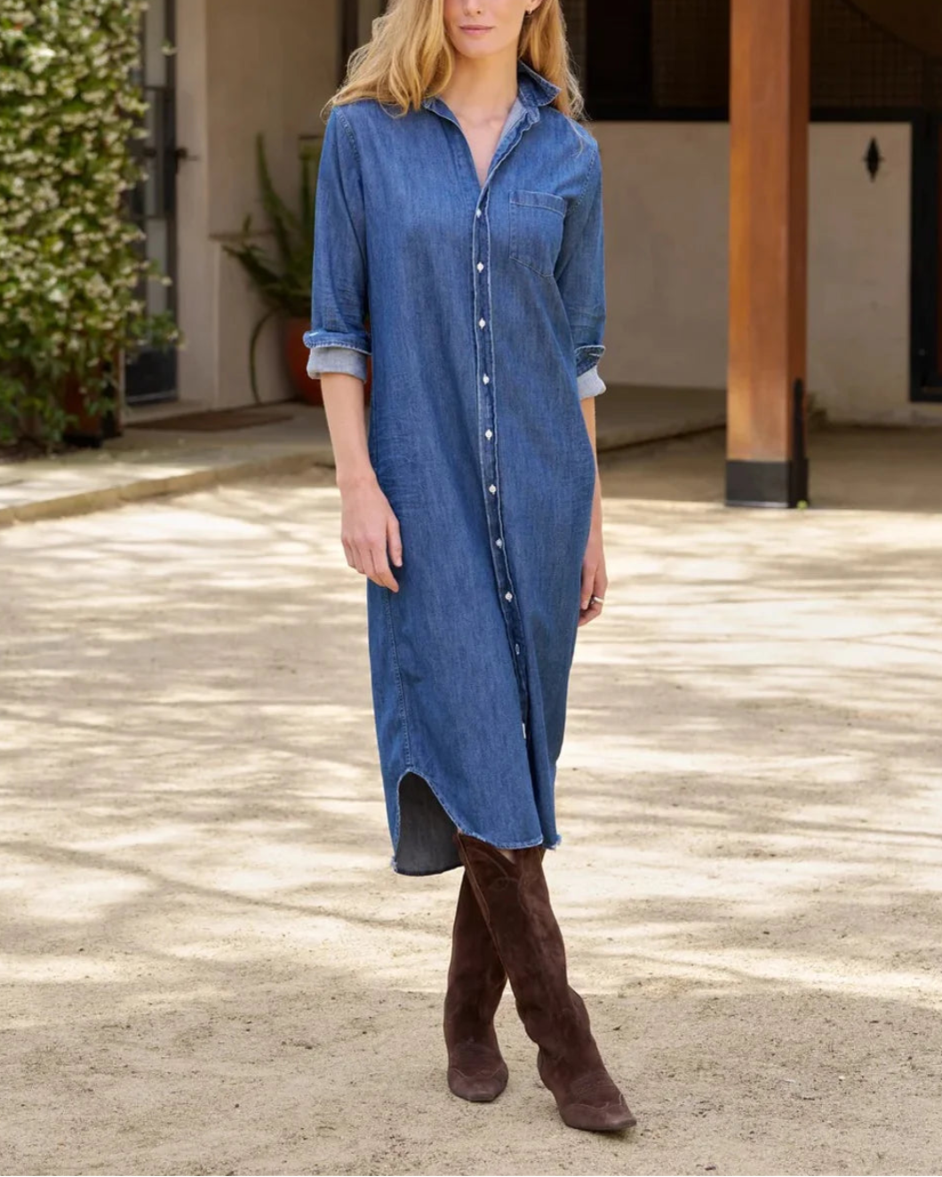 FRANK AND EILEEN Rory Shirtdress DIWD  on figure front