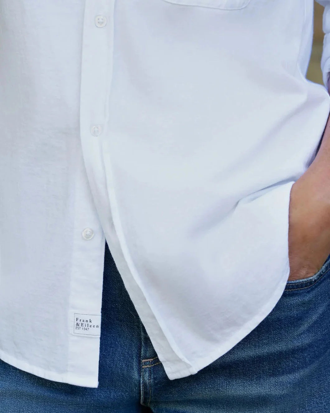 FRANK AND EILEEN Waverly Button-Up Shirt White on figure front detail