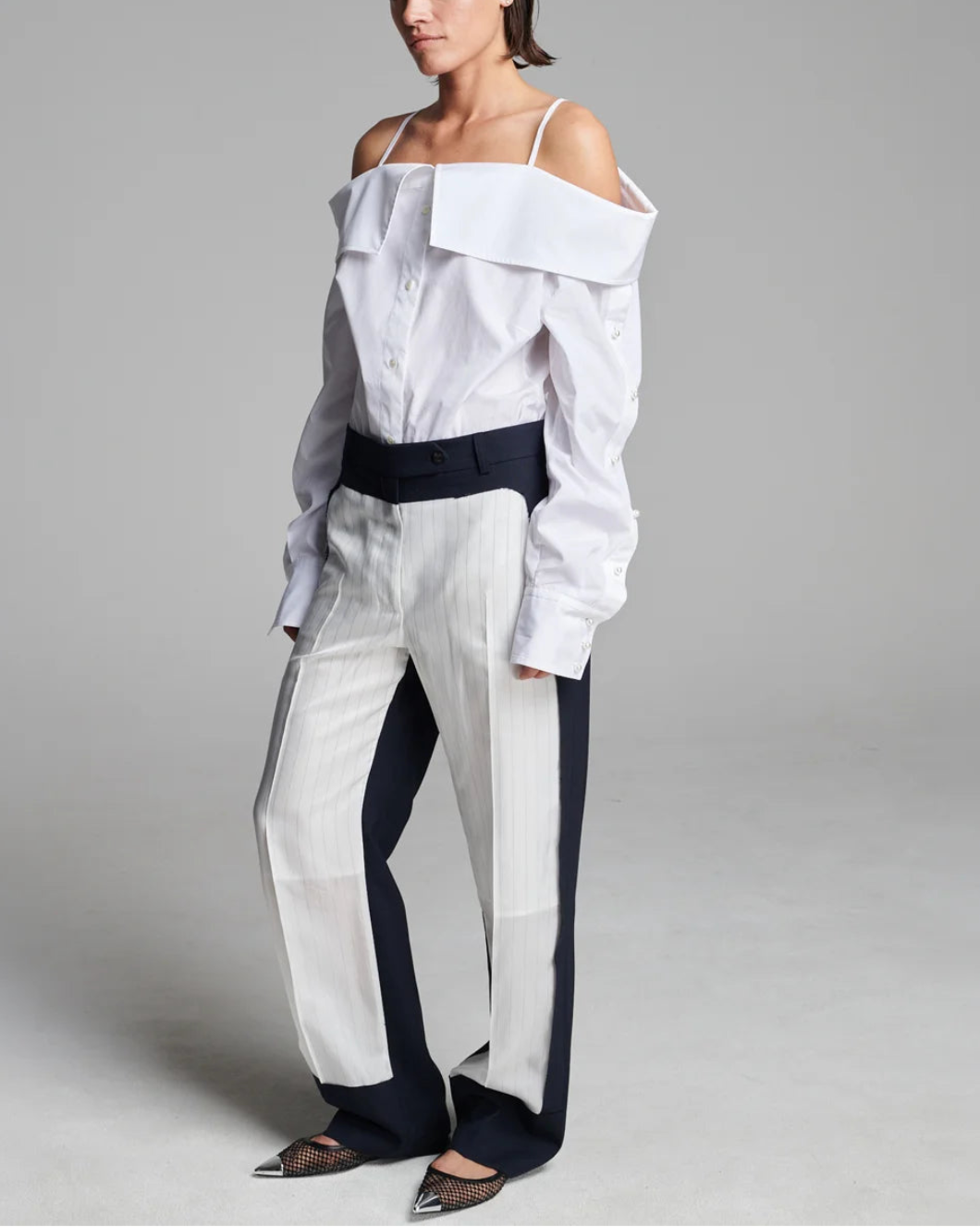 FRENKEN Crag Cutted Pants navy on figure front