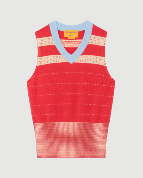 Guest in Residence Collegiate Stripe Vest | SHOWROOM