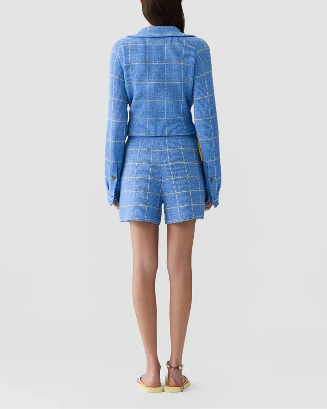 GUEST IN RESIDENCE Dylan Plaid short DLFBTR on figure back