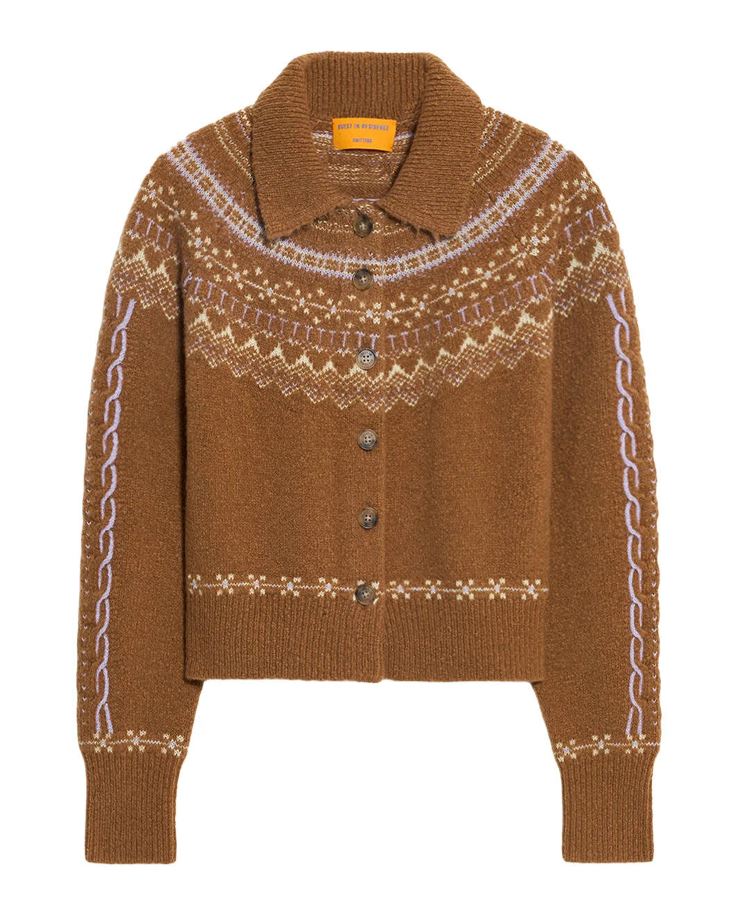 GUEST IN RESIDENCE cloud chalet cardigan almond combo front isolated