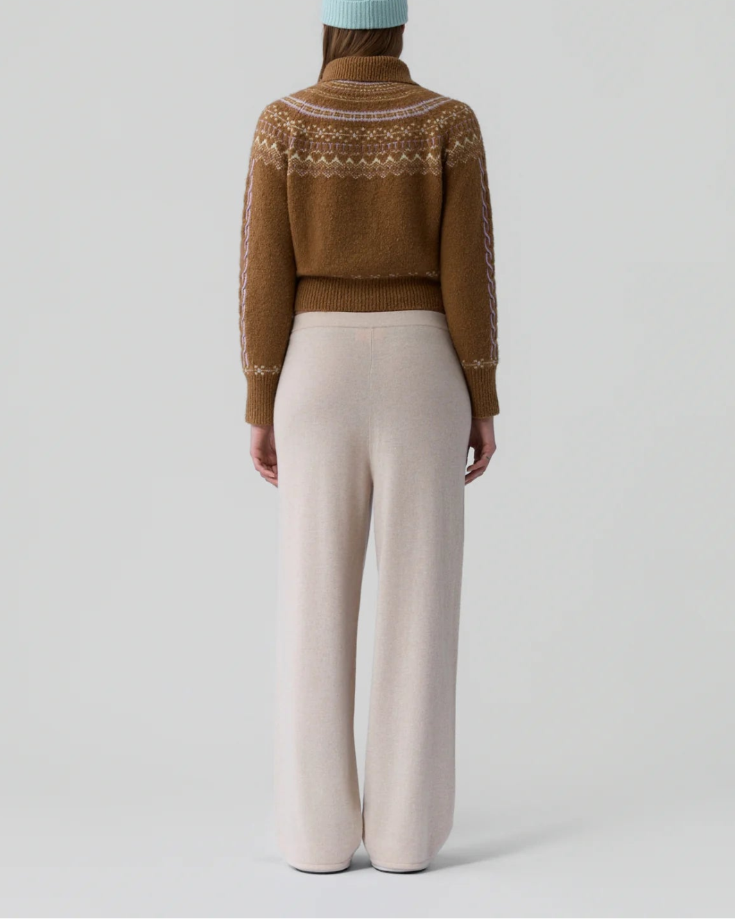 GUEST IN RESIDENCE cloud chalet cardigan almond combo on figure back