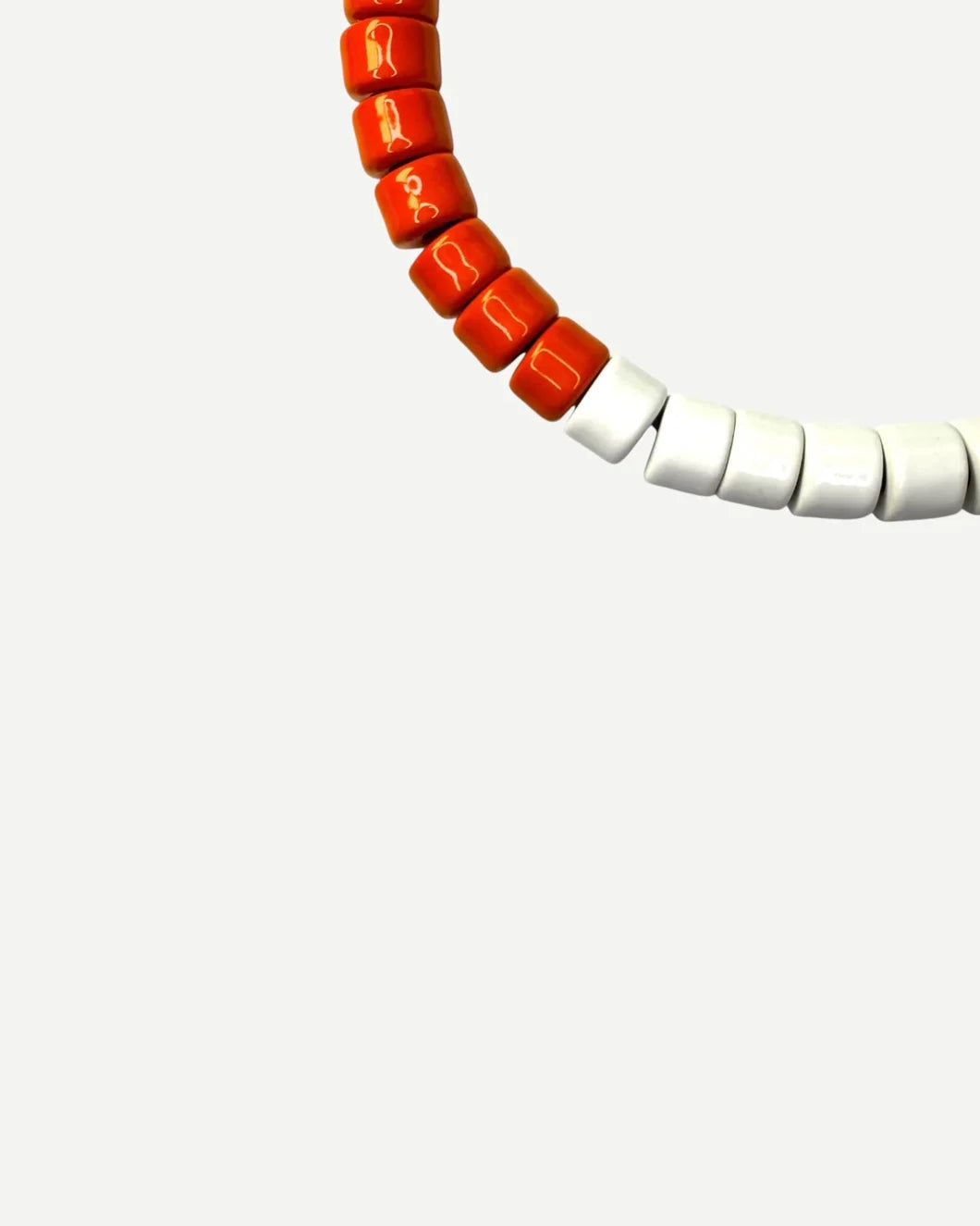 HER NEW TRIBE Blank & Fire Split Candy Bead Two Necklace front detail