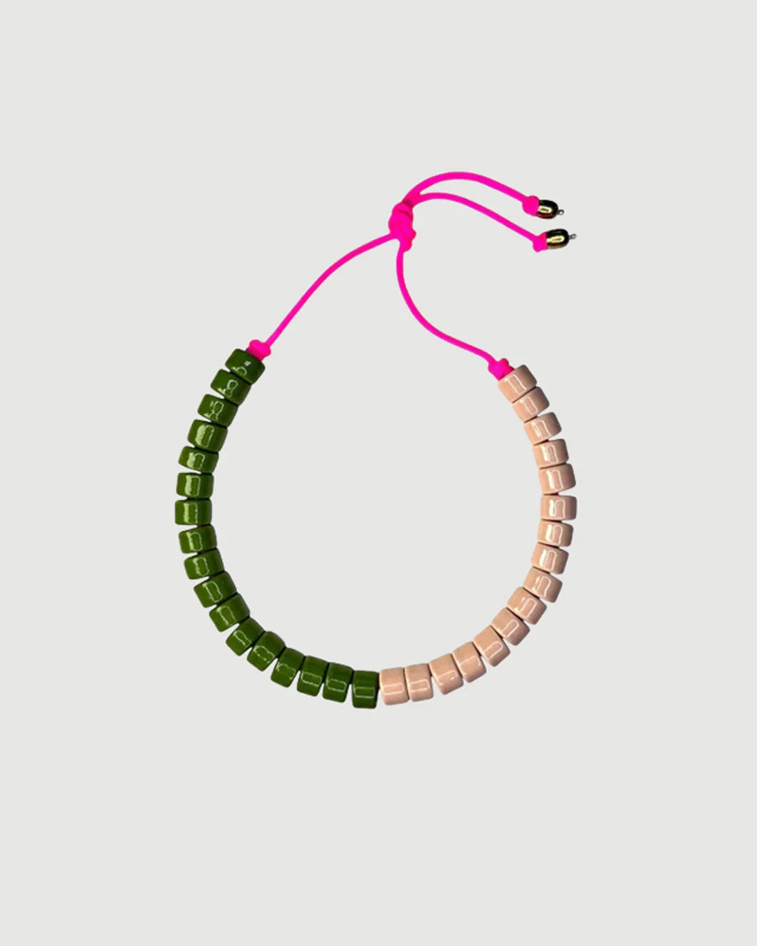 HER NEW TRIBE Crepe & Cash Candy Bead Two Necklace isolated