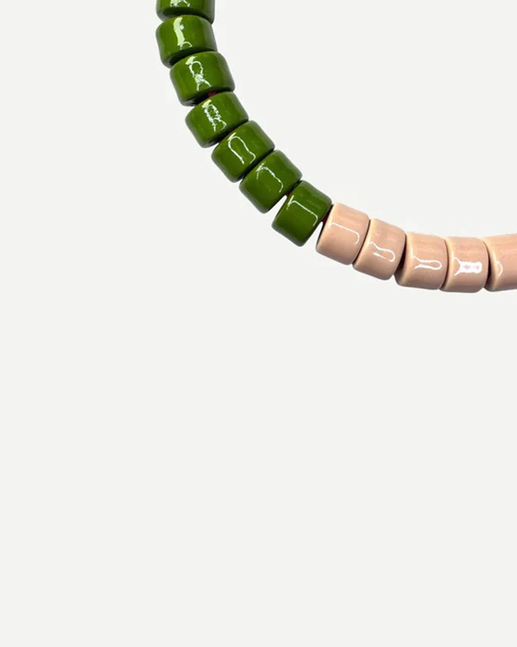 HER NEW TRIBE Crepe & Cash Split Candy Bead Two Necklace front detail