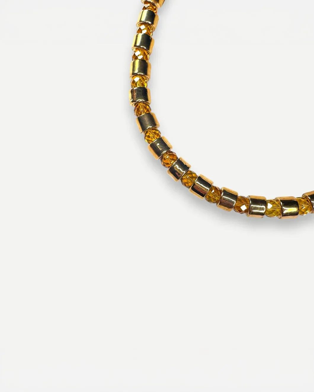 HER NEW TRIBE Karat & Citrine Sundry Bead One Necklace front detail
